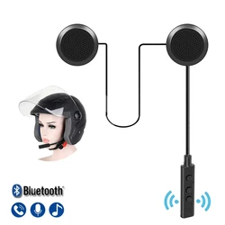 Motorcycle Bluetooth 5.3 Stereo Headset Moto Universal Helmet Headphones Wireless Handsfree Call with 250mHA