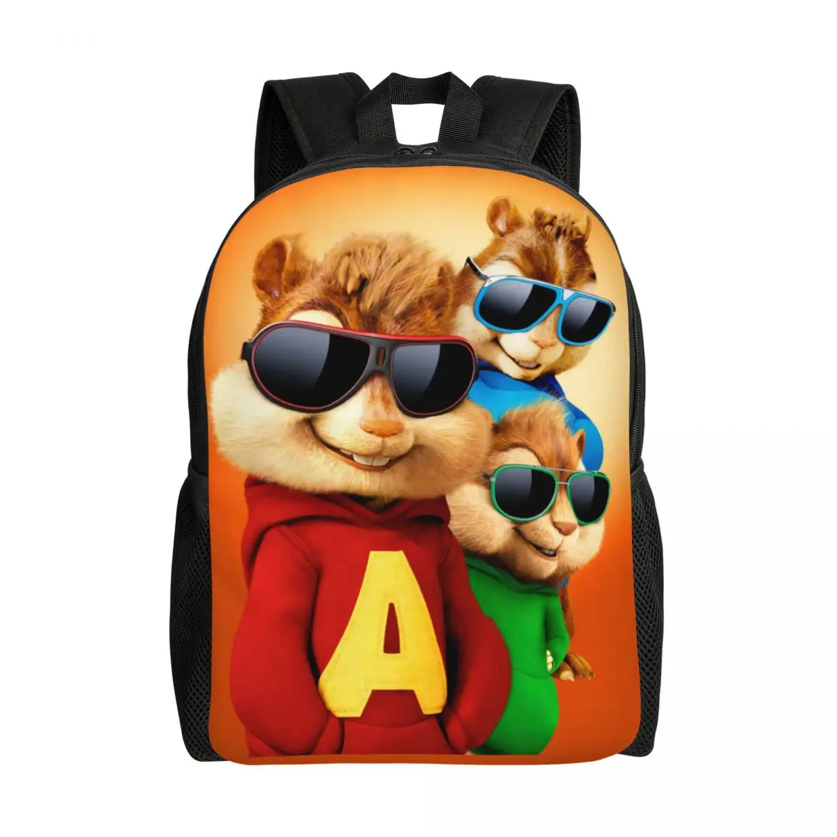 

Personalized Alvin Seville Theodore Simon Backpacks Women Men Basic Bookbag for College School The Chipmunks Anime Bags