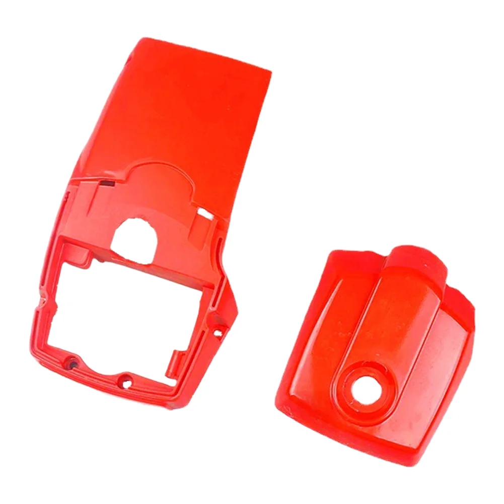 Fuel-Powered Saw Cover And Air Filter Case Assembly Compatible With 43 45 52 58 59 Models, Red Plastic Cylinder Housing Replacem