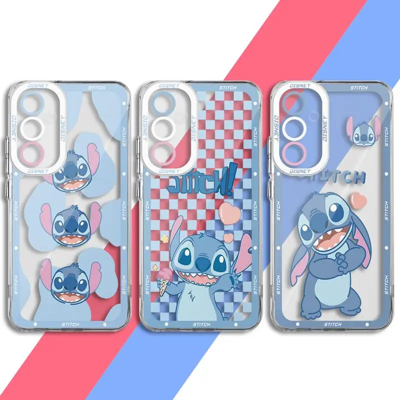 Disney Funny Stitch Phone Case for Xiaomi Redmi Note 13 Pro 11 12 Pro 10 9T 10T 11S 5G 9 Note 10 11s 12s 9s Clear Soft image 2