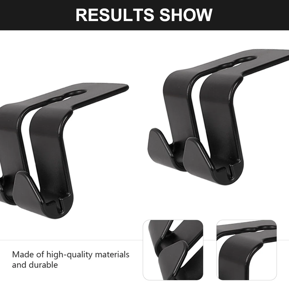 

4Pcs Car Back Seat Hangers Durable ABS Material Multi-Functional Hooks for Bags Purses Schoolbags Car Back Headrest Hangers