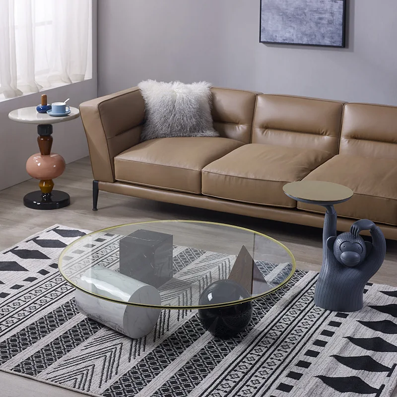 Nordic Geometry Sofa Side Table Home Decor Sugar Gourd Coffee Table Living Room Furniture Mobile Bedside Table Tea Tables Desks