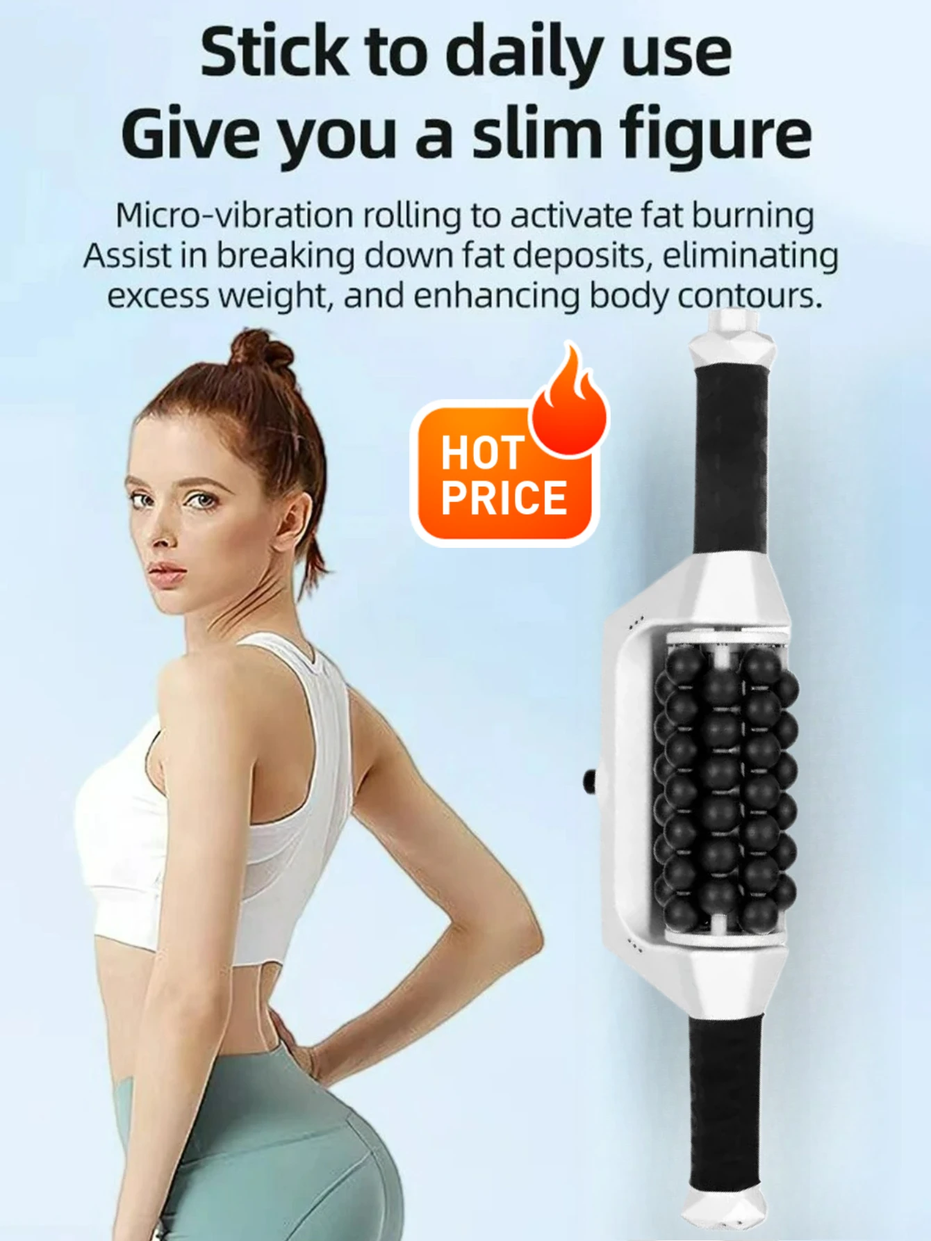 

Перезаряжаемый беспроводной электрический массажный ролик мощностью 70 Вт, мощный аппарат для похудения тела для расслабления мышц и коррекции фигуры