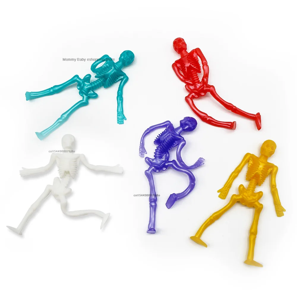 

Halloween Stretchable Skeleton Man Kids Party Favors TPR Soft Rubber Zombie Horror Doll Stress Relief Funny Toy Halloween Gifts