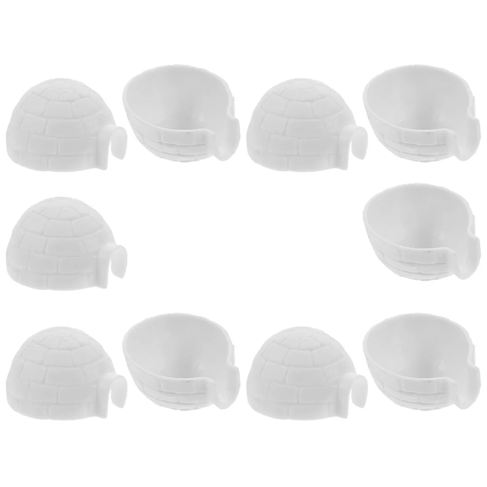 

10 Pcs Igloo Model Farm Children Figurines Home Decor Toy Mini Toys Models for Kids Miniature Cartoon Photo Ornament