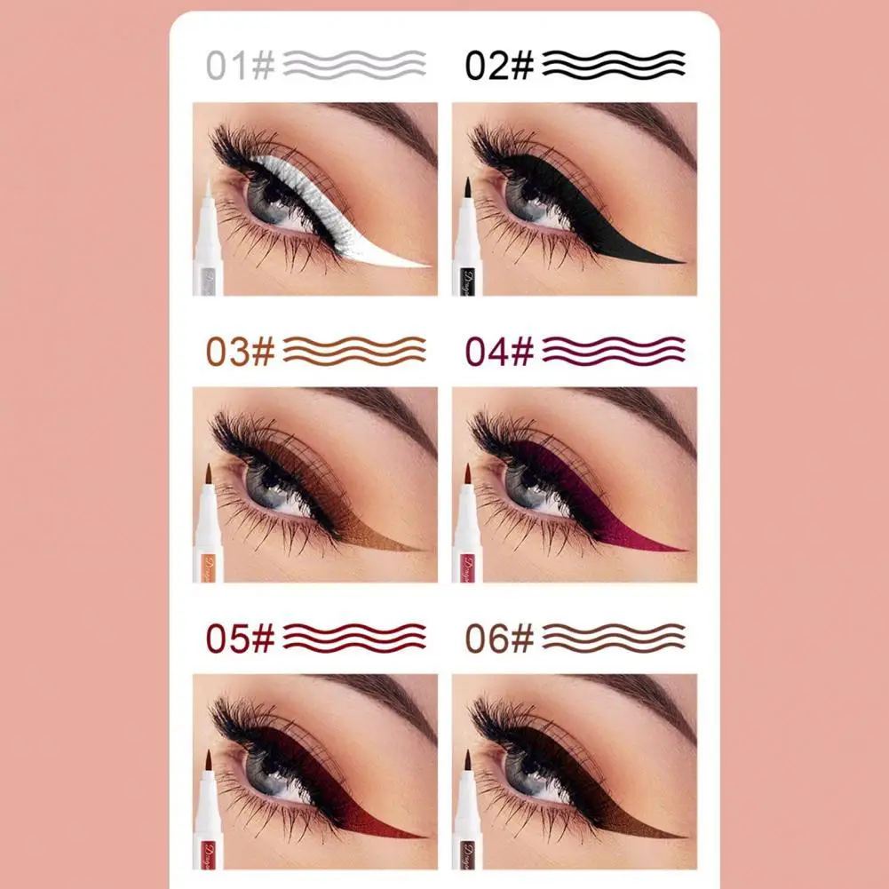 

10Pcs Eye Liner Pen Stylish Women Fashion Eyeliner Pen Not Blooming Easy to Color Eye Makeup