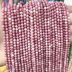 2 3 4 MM Natural Stone Faceted Rhodochrosite Small Loose Spacer Beads For Jewelry Making DIY Bracelet Earrings Accessories 15''