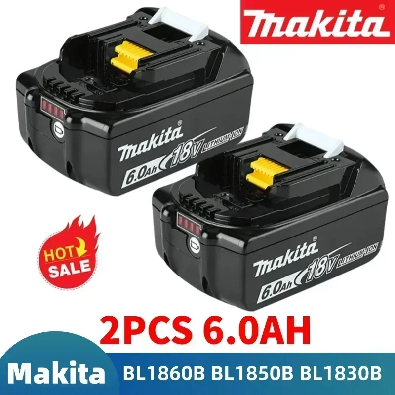 

Makita Original 18V Makita 6.0Ah Li-Ion Rechargeable Battery 18v drill Replacement Batteries BL1830 BL1840 BL1850 BL1860B