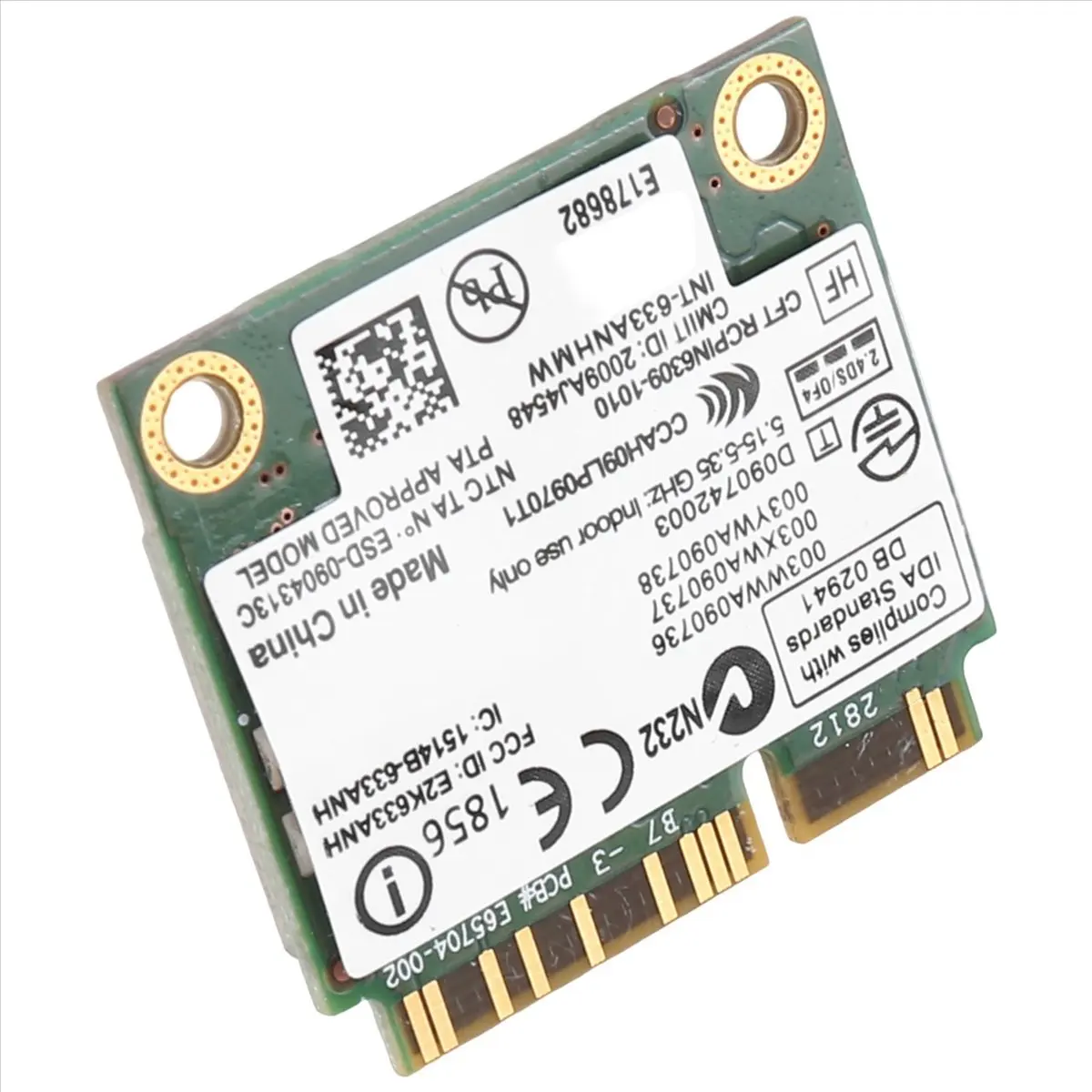 

Stable- 6300AGN 633ANHMW Wireless WiFi Card Mini Pcie Card 802.11A/G/N 2.4G+5.0 Ghz for Lenovo Thinkpad T410 T420 T430 X220 Y460