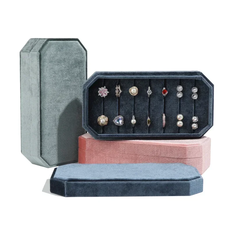 Velvet Jewelry Box Ring Necklace Earrings Storage Case Organizador De Joyas Packaging for Halloween Display Woman Gift Package
