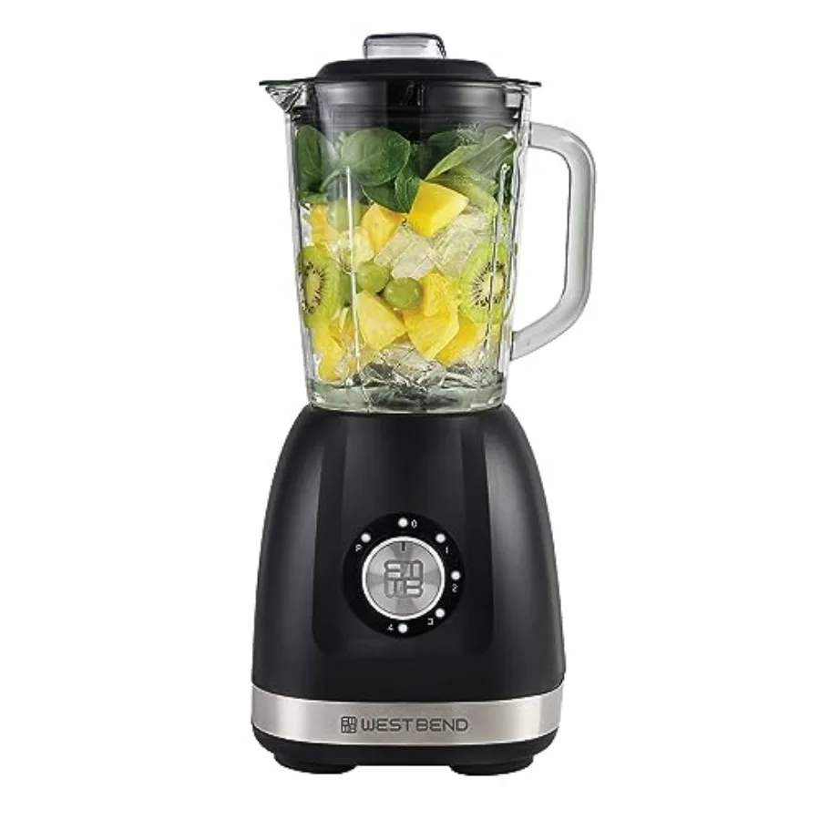 

Blender with 48-Ounce Blending Jar and 20-Ounce Travel Cup Compact Design with Dial Control 700-Watts Black
