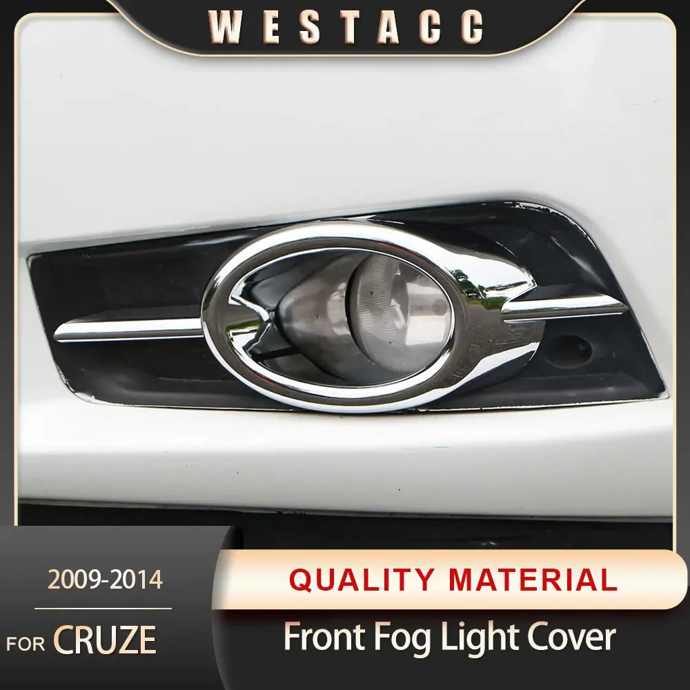 2Pcs ABS Chrome Car Front Fog Light Lamp Cover Sticker Trim for Chevrolet Chevy Cruze 2009 - 2014 Accessories