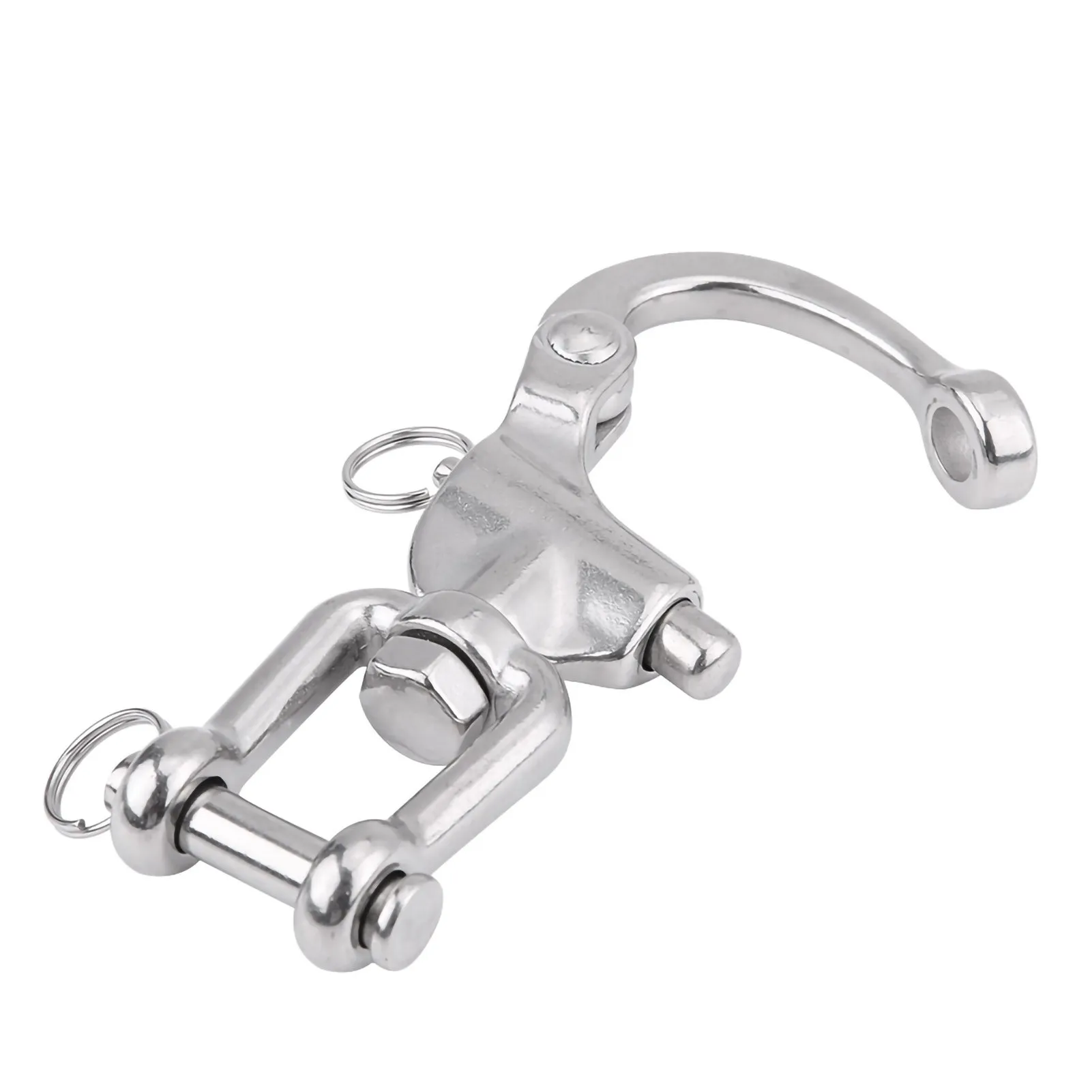 316 Stainless Steel Jaw Swivel Snap Shackle 128mm For Sailboat Spinnaker Halyard Marine Boat Rigging Connection Fitting 03#