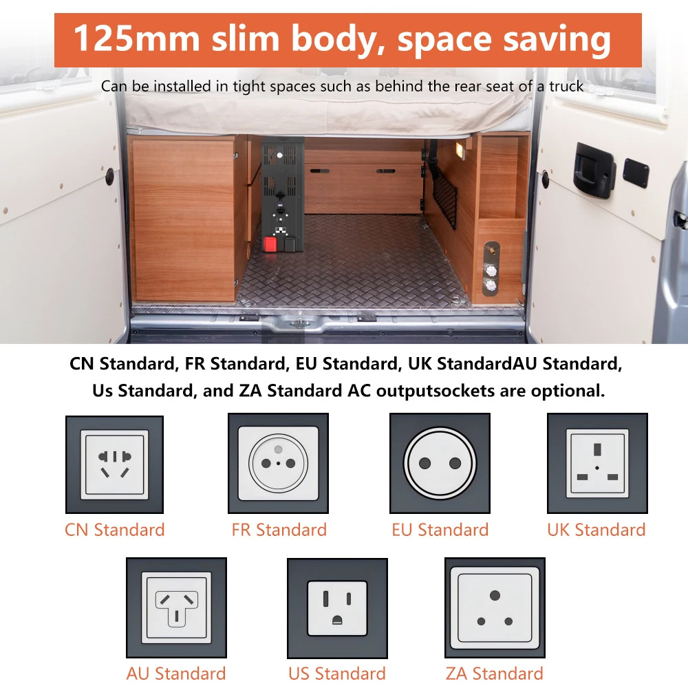 LiFePO4 12V 100Ah 200Ah 1280Wh 2560Wh Portable 1000W 15000W 2000W Power Station 110V 220V AC Outlets PD USB Output EU UA NO TAX