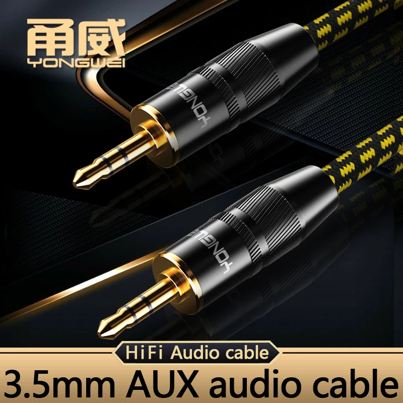 YONGWEI Cable auxiliar Jack 3.5mm, Cable de Audio Jack 3.5 MM, Cable de extensión de Audio para altavoz, Iphone, auriculares