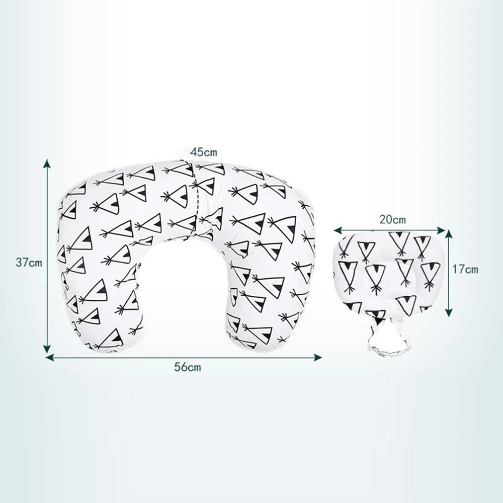 Almohadas de lactancia para bebé, almohada de maternidad para amamantar, cojín de cintura de algodón suave en forma de U para recién nacido