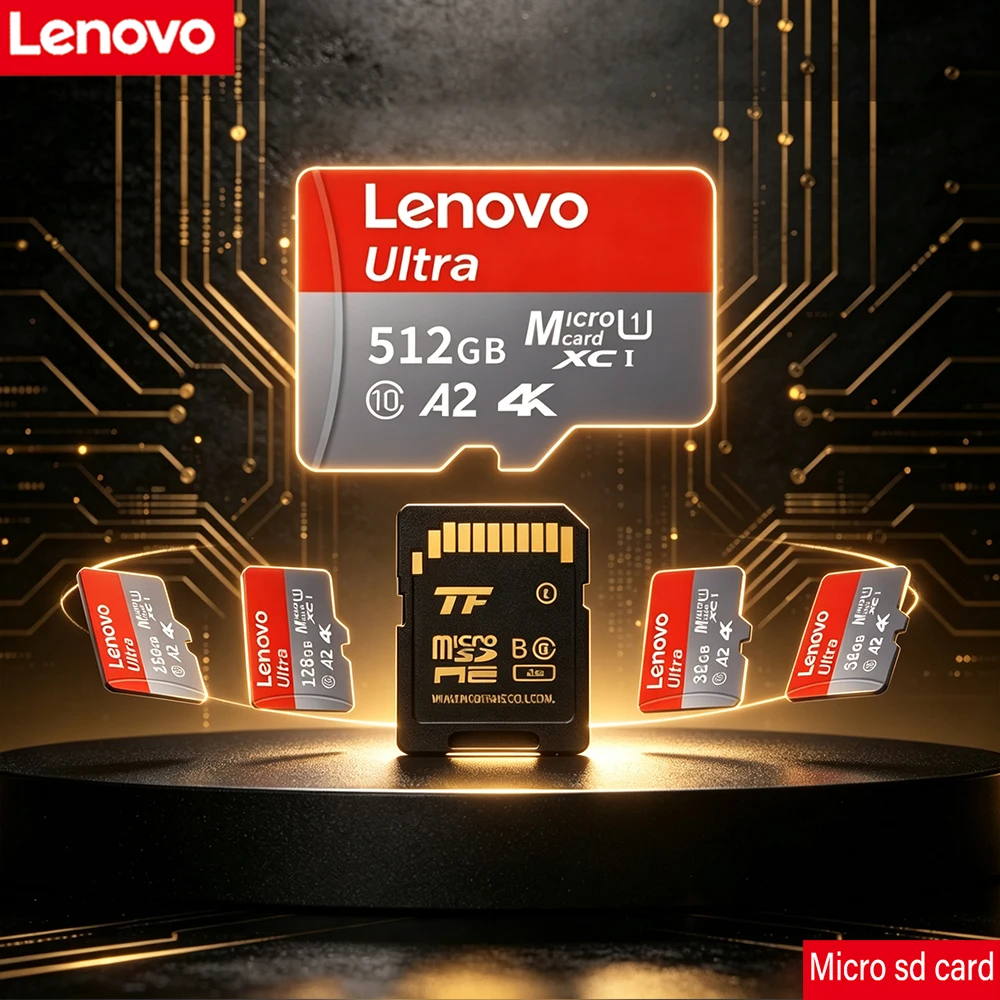 Original Lenovo A2 Memory Card 256GB 128GB 64GB Micro SD Card Class 10 UHS-1 Flash Microsd TF Card Reade For Switch/PC