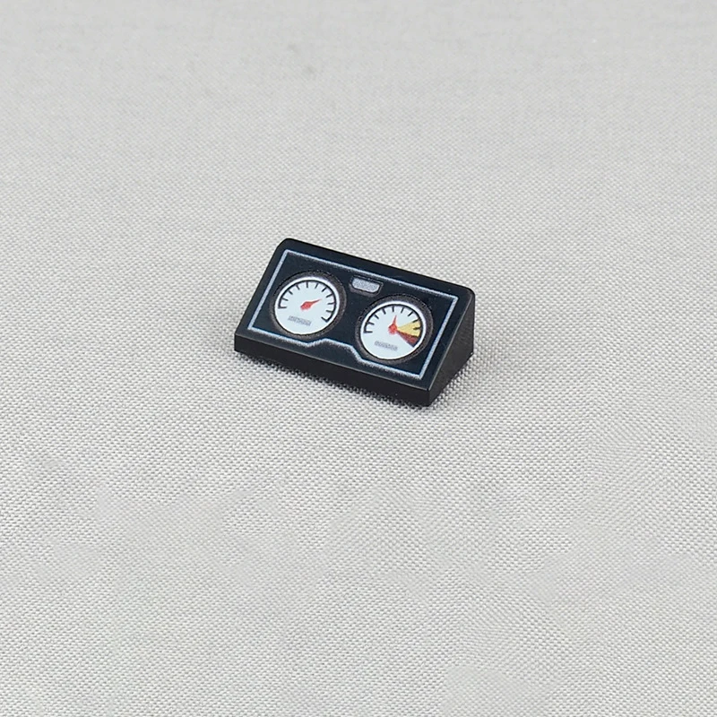 MOC 10PCS 85984 Printed Double Circular Watch Point Pattern Building Blocks Vehicle Car Speed Instrument Accessories Toys Gifts
