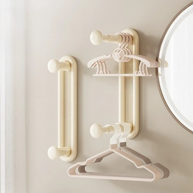 Scalable Clothes Hanger Organizer Wall-Mounted Adjustable Clothes Hangers Storage Rack for Closet Laundry Room