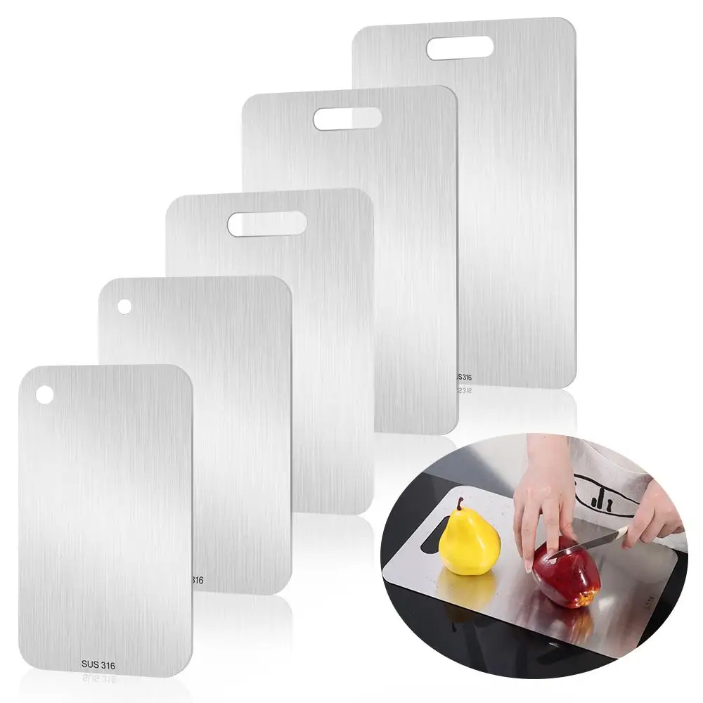 Stainless Steel Cutting Board Thickened Anti-mold Vegetable Cutting Board Cooking Tools Cut Vegetables Meat Cutting Boards Mats