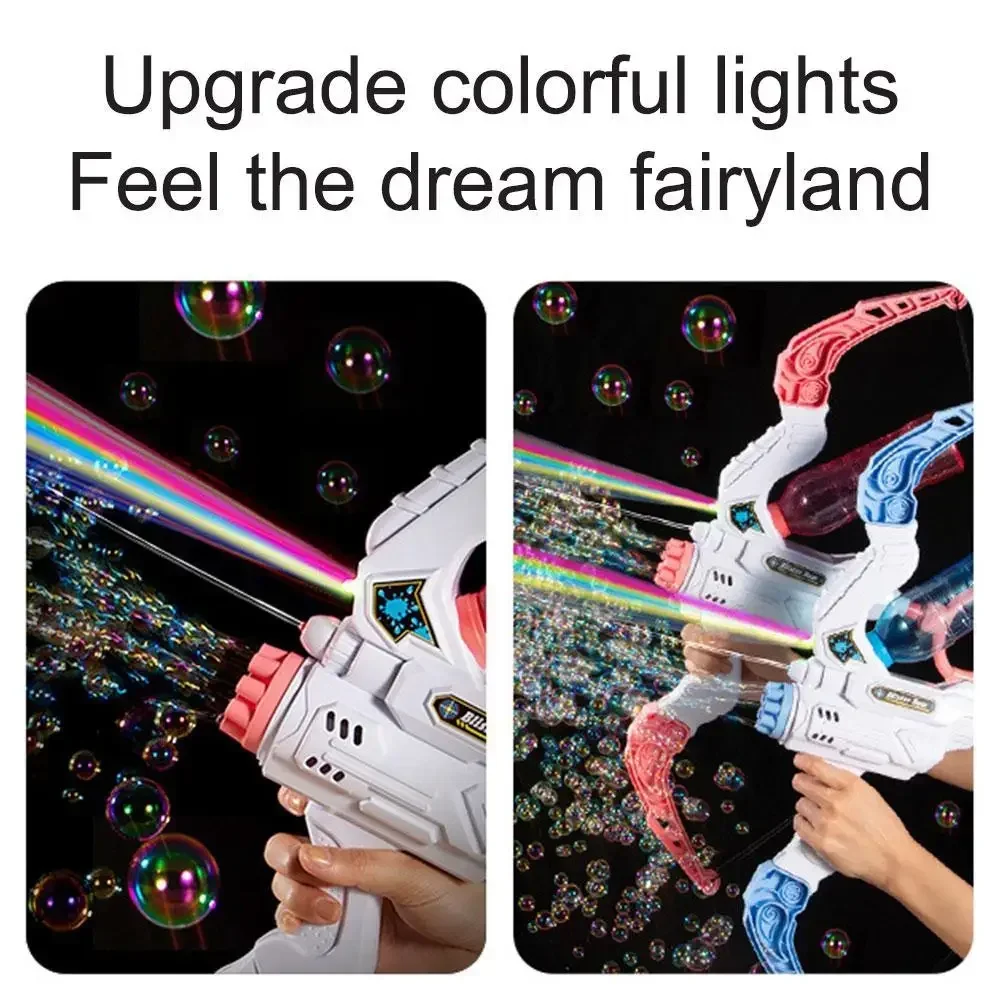 

Bubble Gun Bow Arrow Water Gun Toy 2 Models Manual Bubbles Maker Machine Water Soap Blower Summer Outdoor Toys for Kids Girls