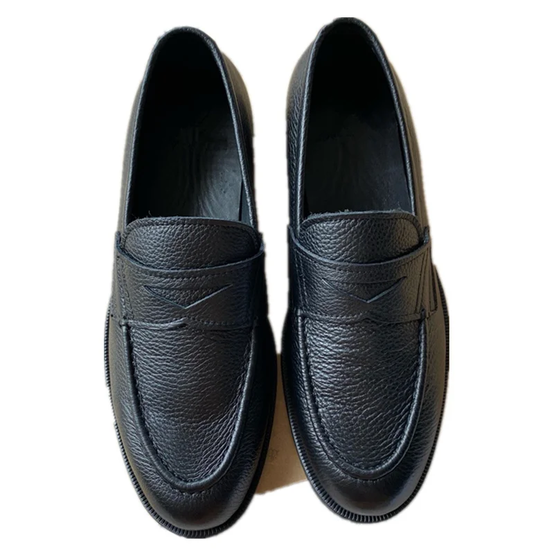

Withered Moccasin Shoes Men British Fashion Men's Full Cowhide Leather Business Formal Leather Shoes Loafer Shoes Men