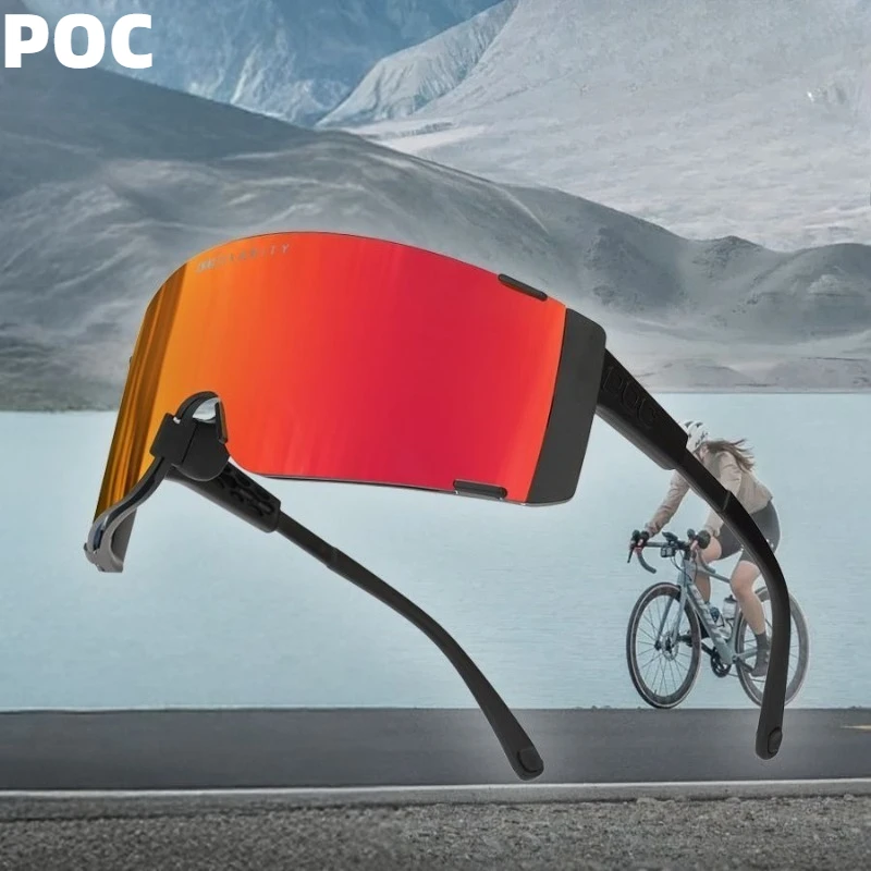 Новые спортивные велосипедные очки POC ASPIRE, велосипедные ветрозащитные солнцезащитные очки с полностью покрытием, спортивные ветрозащитные очки для бега на открытом воздухе