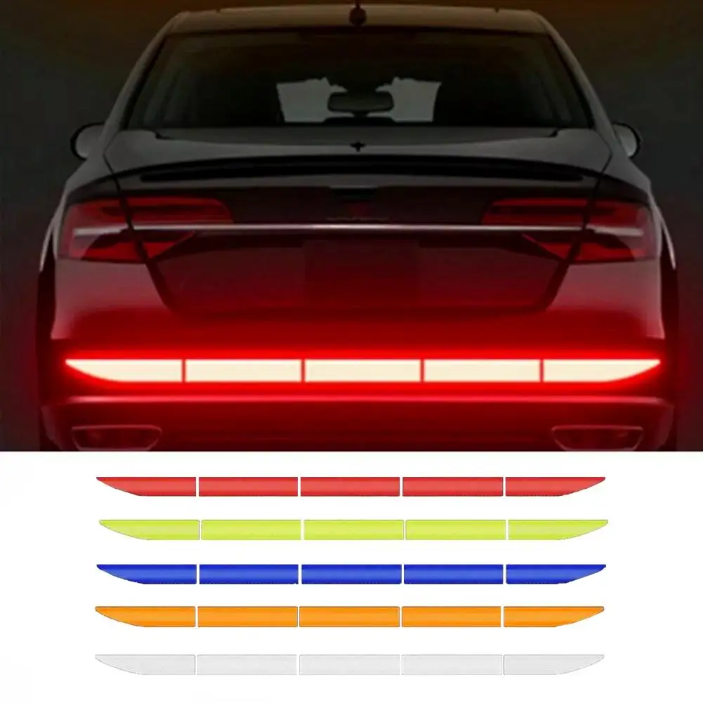 Car Sticker Reflective Warning Safety Tape Anti Collision Night Reflective Strips for Automobile Trunk Car Accessories