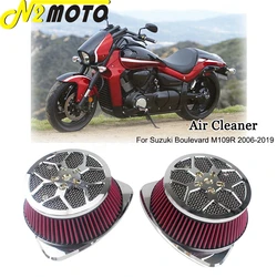 Motorcycle Twin Air Filter Dual Intake Air Cleaner Big For Suzuki M109R Boulevard BOSS 1783 Intruder VLR1800 VZR1800 2006-2019