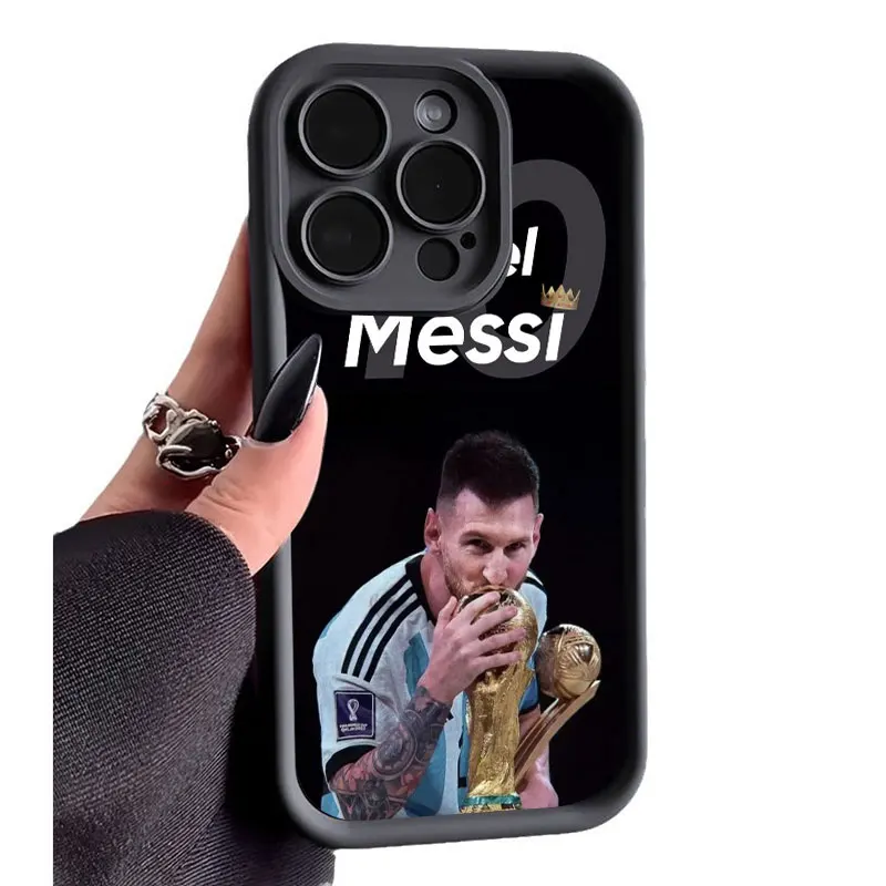 Football Superstar M-Messi Sky Eye Stairs Soft Silicone Phone Case For Apple iPhone 12 13 Mini 11 14 15 16 Pro Max 7 8 Plus