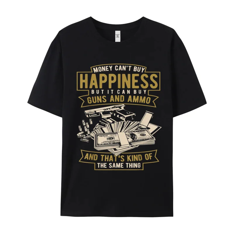 Gift Short Sleeve Tees Thanksgiving Day O-Neck Combed cotton Mans Tshirts Money Cant Buy Happiness But Gift Tee-Shirt Discount