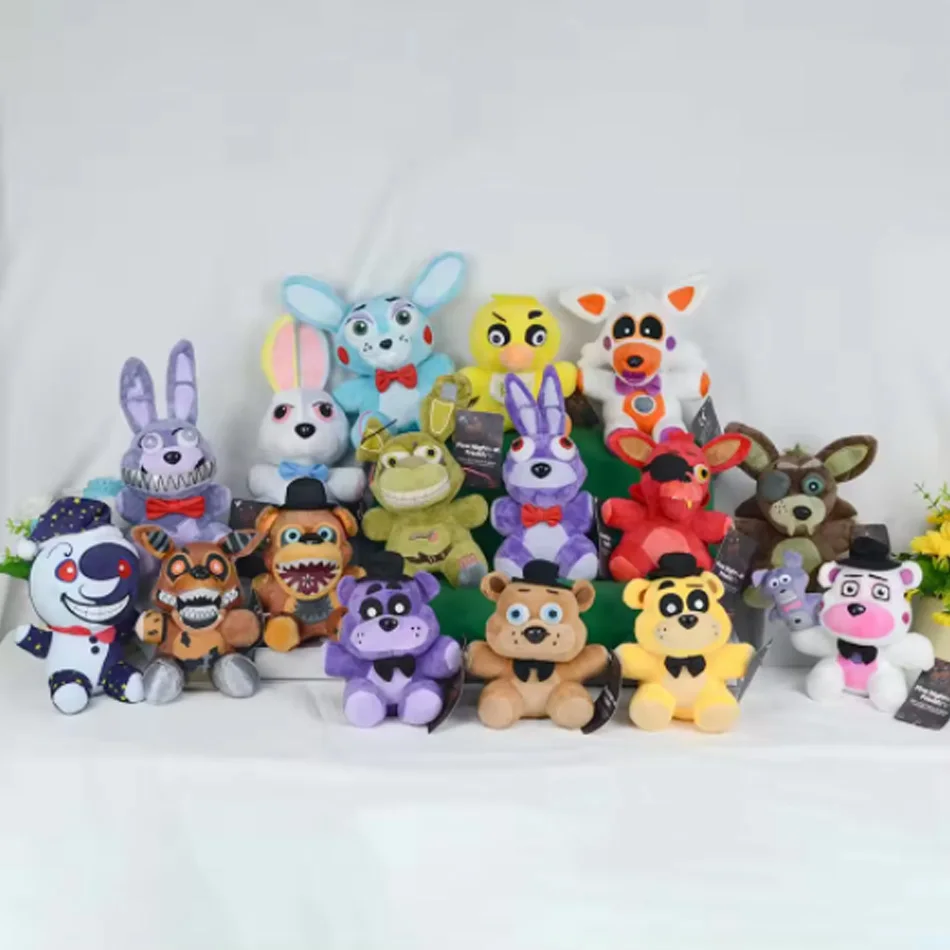 New Hot 18cm Five Night At Freddy Fnaf Cute Plush Toys Doll Bonnie Bear Foxy Cartoon Stuffed Doll Freddy For Children Fans Gifts
