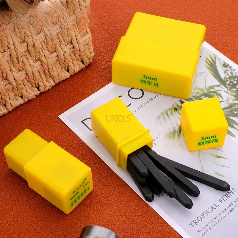 Alfabetletters Nummer Stempels Punch Set Box Staal Gehard Metaal Punch Tool DIY Leer Craft Embossing Handgemaakte Carving Tool