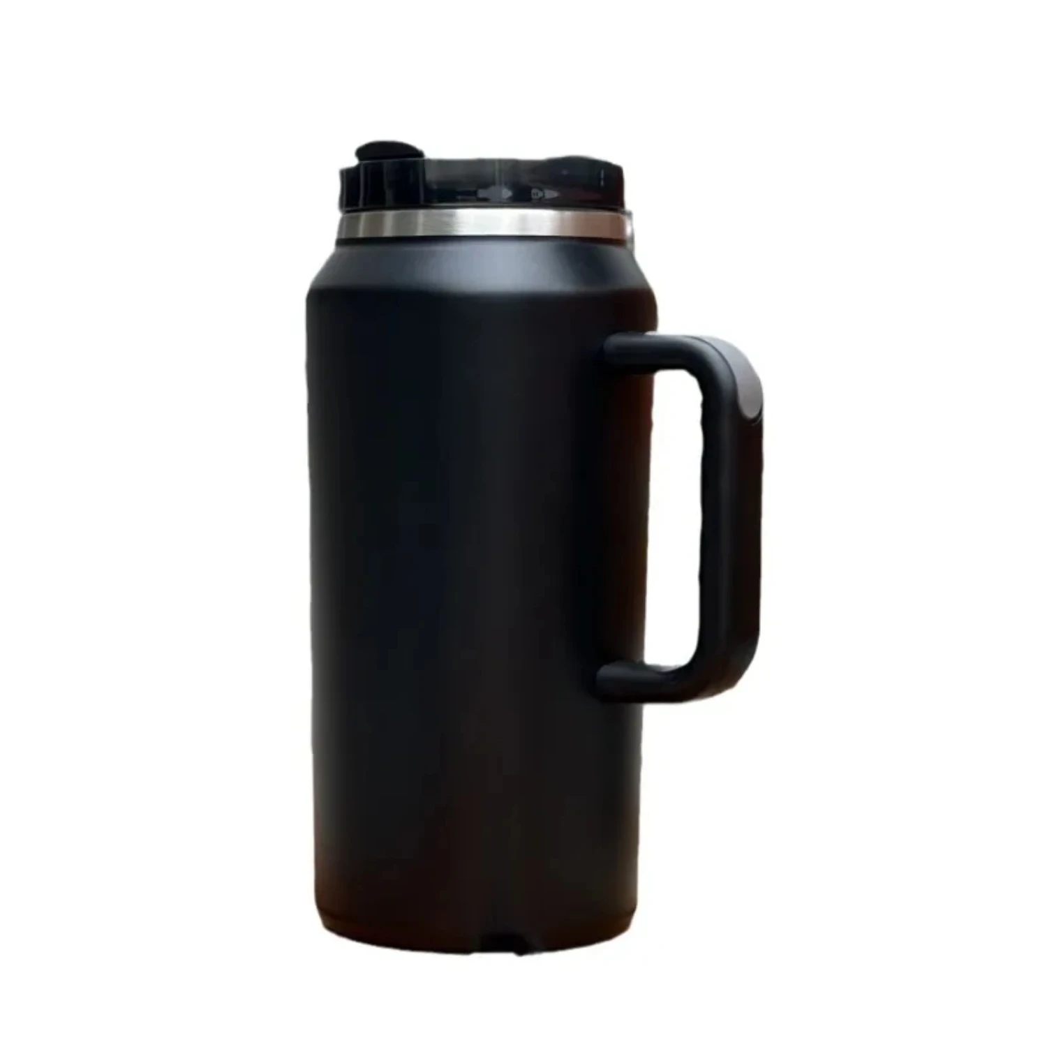 

64oz Stainless Steel Coffee Cup Thermal Large Capacity Thermos Mug Tumbler with Handle Portable Travel Straw Cup Drinkware