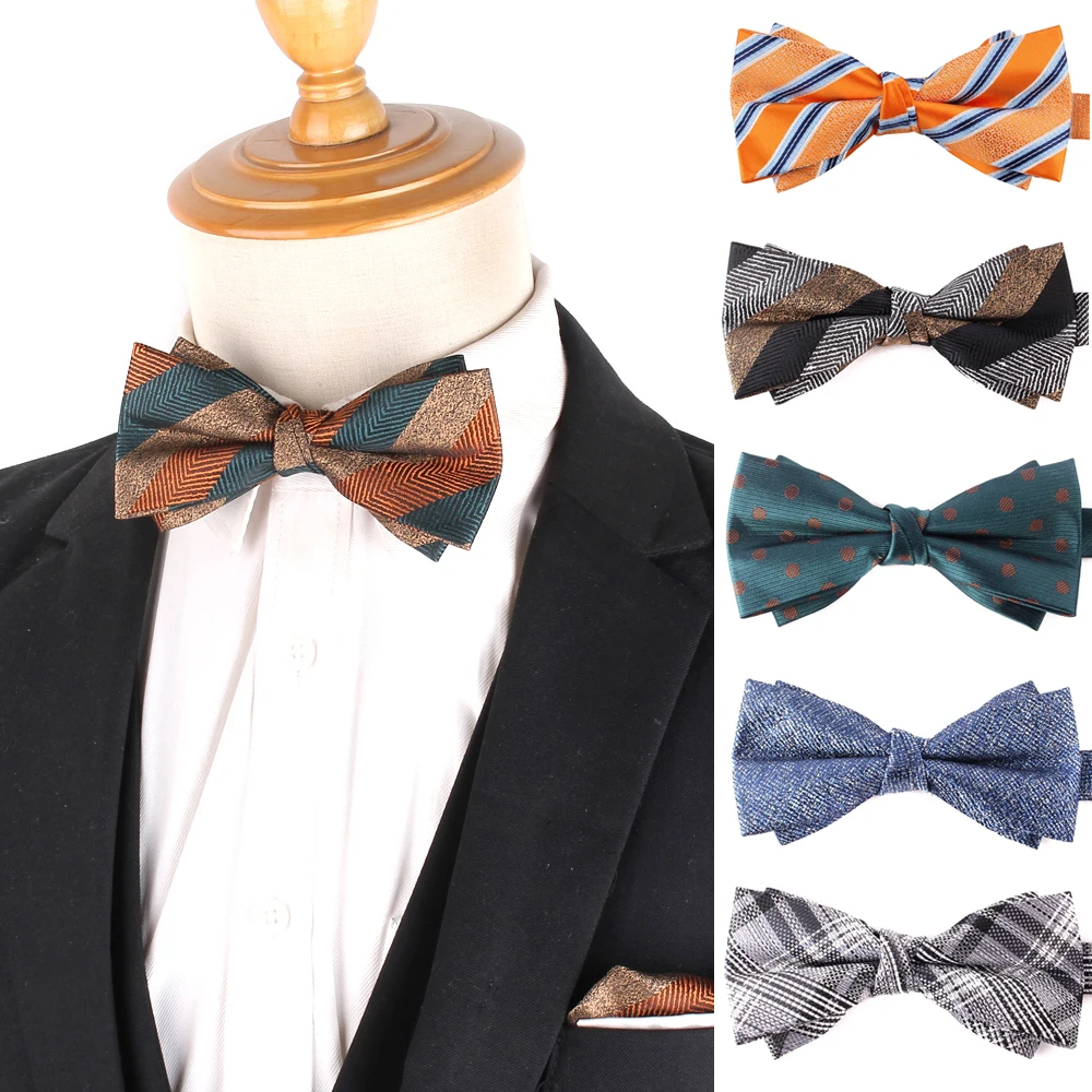 Exquisite Woven Striped Bowties for Men Classic Bow ties for Groom Elevate Your Style for Wedding Business Events