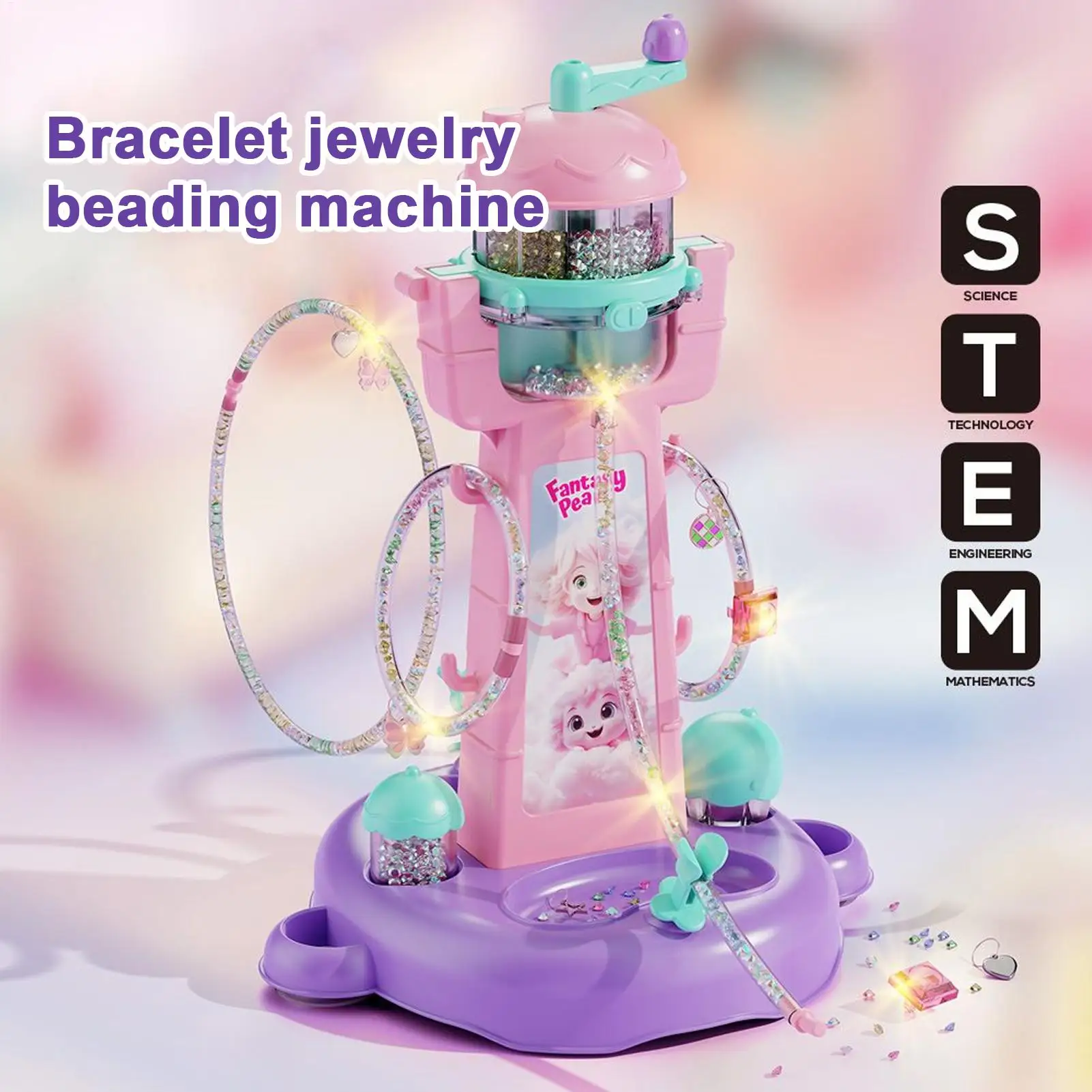 Zestaw do robienia bransoletek Maszyna do robienia bransoletek z zawieszkami Zabawka jubilerska Rękodzieło Świąteczne prezenty do pończoch dla dzieci Dziewczynka 3 lata