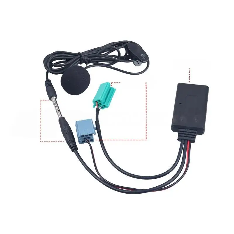 1 Set Car Radio Green Blue Mini ISO 6Pin 8Pin Connector Bluetooth 5.0 Aux Cable Adapter Radio Updatelist For Biurlink - view 4