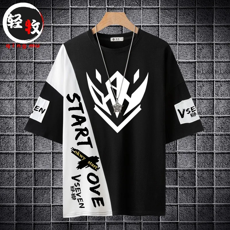 

LoL KDA All out Casual ort Sve T-irt ex Lightweight Cotton round Ne Print Top for Students And Teenagers