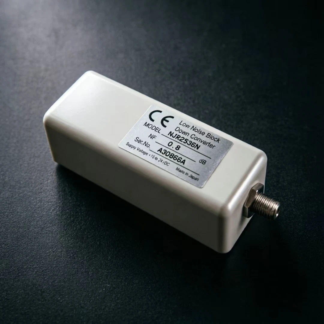 NJRC NJR2536N Ku-Band Split LNB, 10.75GHz Single LO Low Noise Block, 0.8dB NF Made in Japan Satellite Down Converter