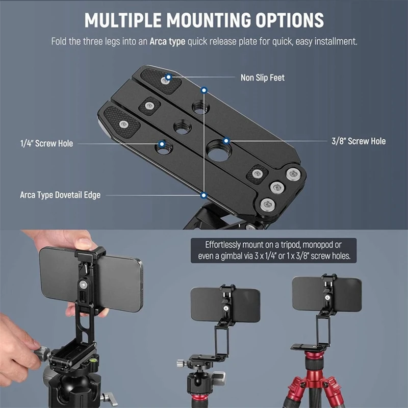 Mini Pocket Foldable Tripod For Phone Vertical Horizontal Shoot Expansion Video Light Microphone Photography Stabilizer Durable