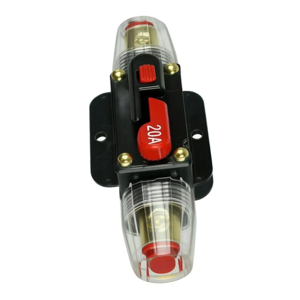 12V 24V DC Car Audio Solar Energy Inline Circuit Breaker Fuse Holder with Unique Button for reset and Self Test Function