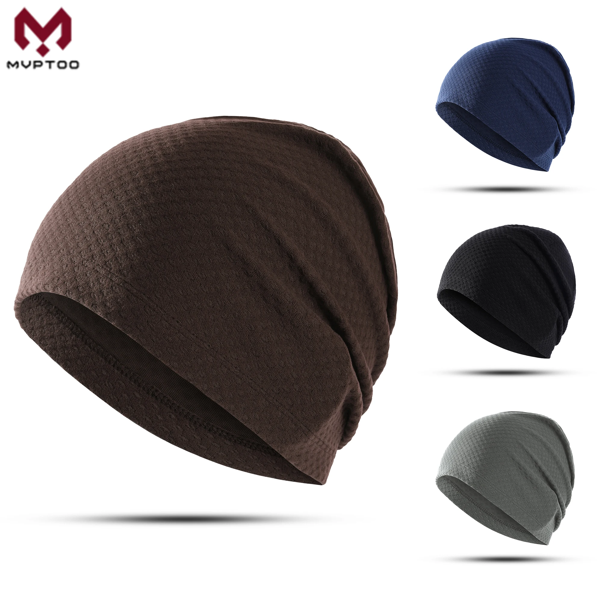 Skull Cap Helmet Liner - หมวกบีนนี่ยืดหยุ่นสำหรับฤดูใบไม้ร่วง น้ำหนักเบา ระบายอากาศได้ดี ใช้เป็นซับในหมวกกันน็อคสำหรับขี่มอเตอร์ไซค์ ปั่นจักรยาน วิ่ง