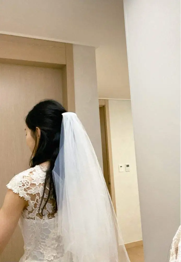 Wedding Accessories Short Simple Veil White Two Layer Bridal Comb