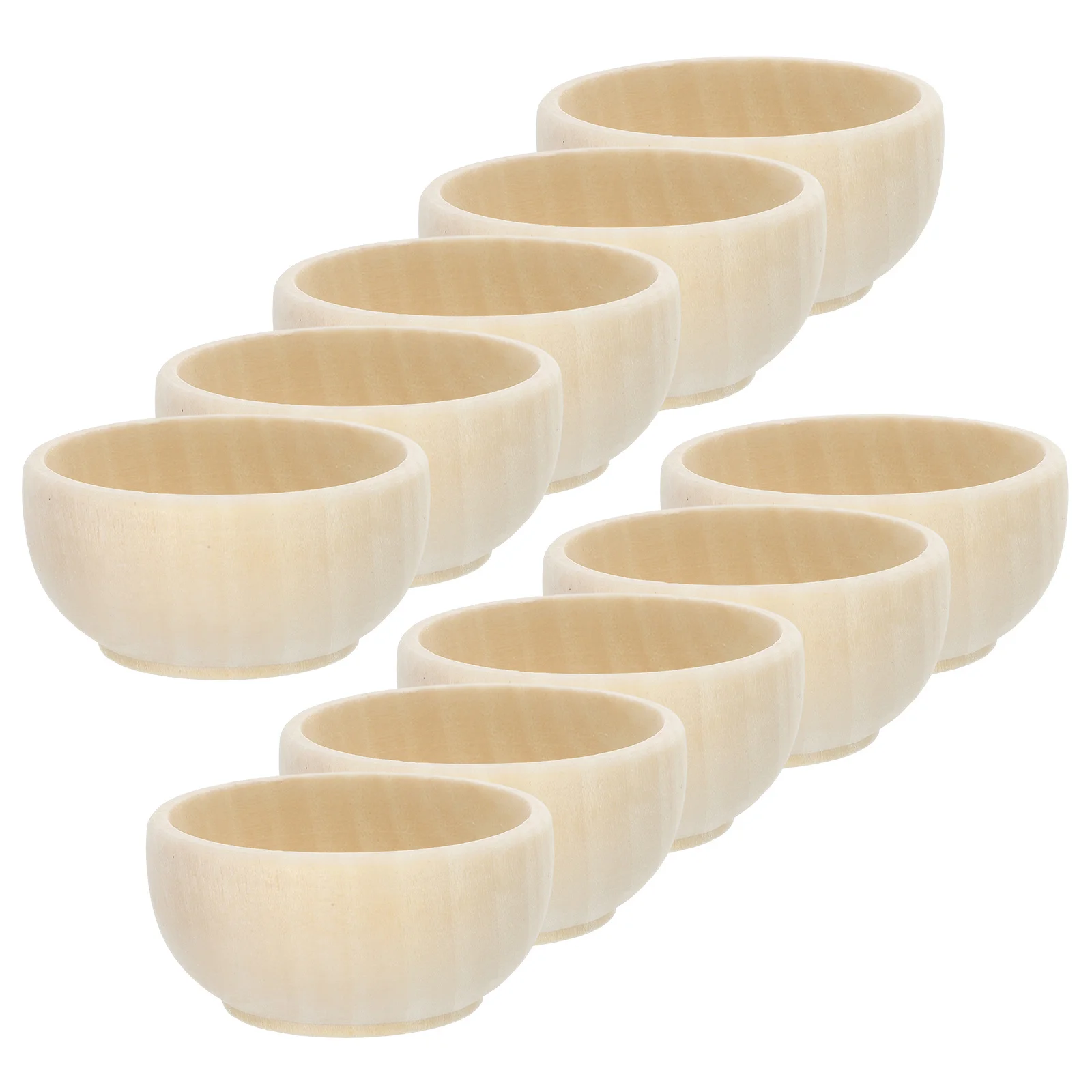 Natural Wooden Mini Craft Bowls 2