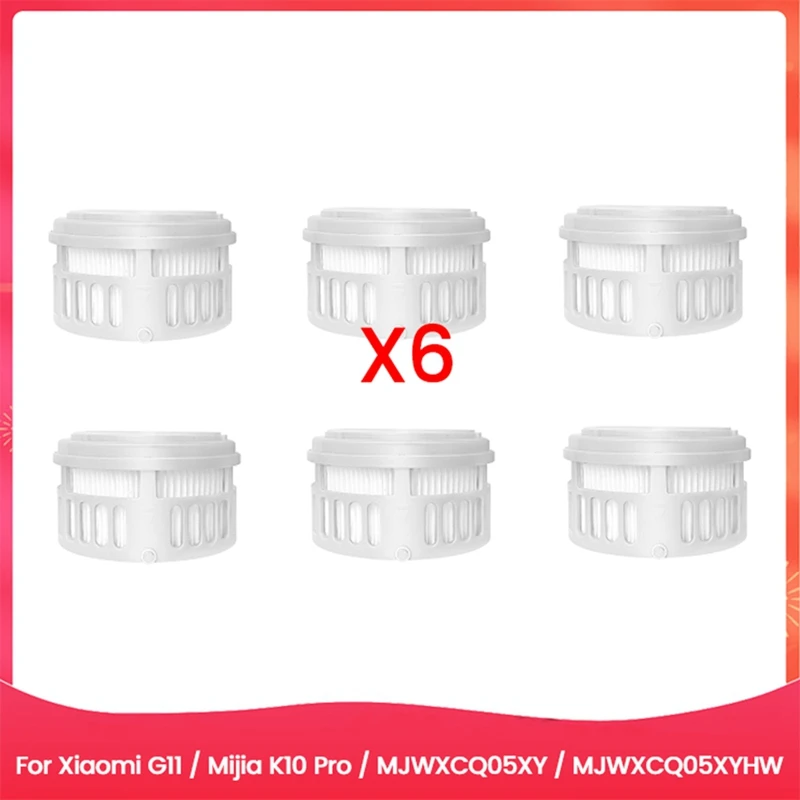 ABBN 6 uds accesorio de filtro de aspiradora para Xiaomi G11 Mijia K10 Pro MJWXCQ05XY MJWXCQ05XYHW piezas de recambio de aspiradora