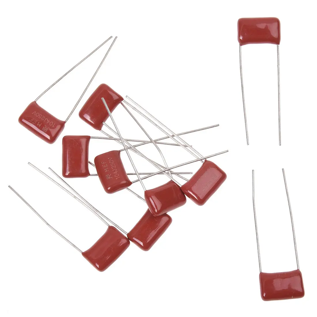 A49T 250V 0.1uF 10% Metallized Polyester Film Capacitors 10 Pcs