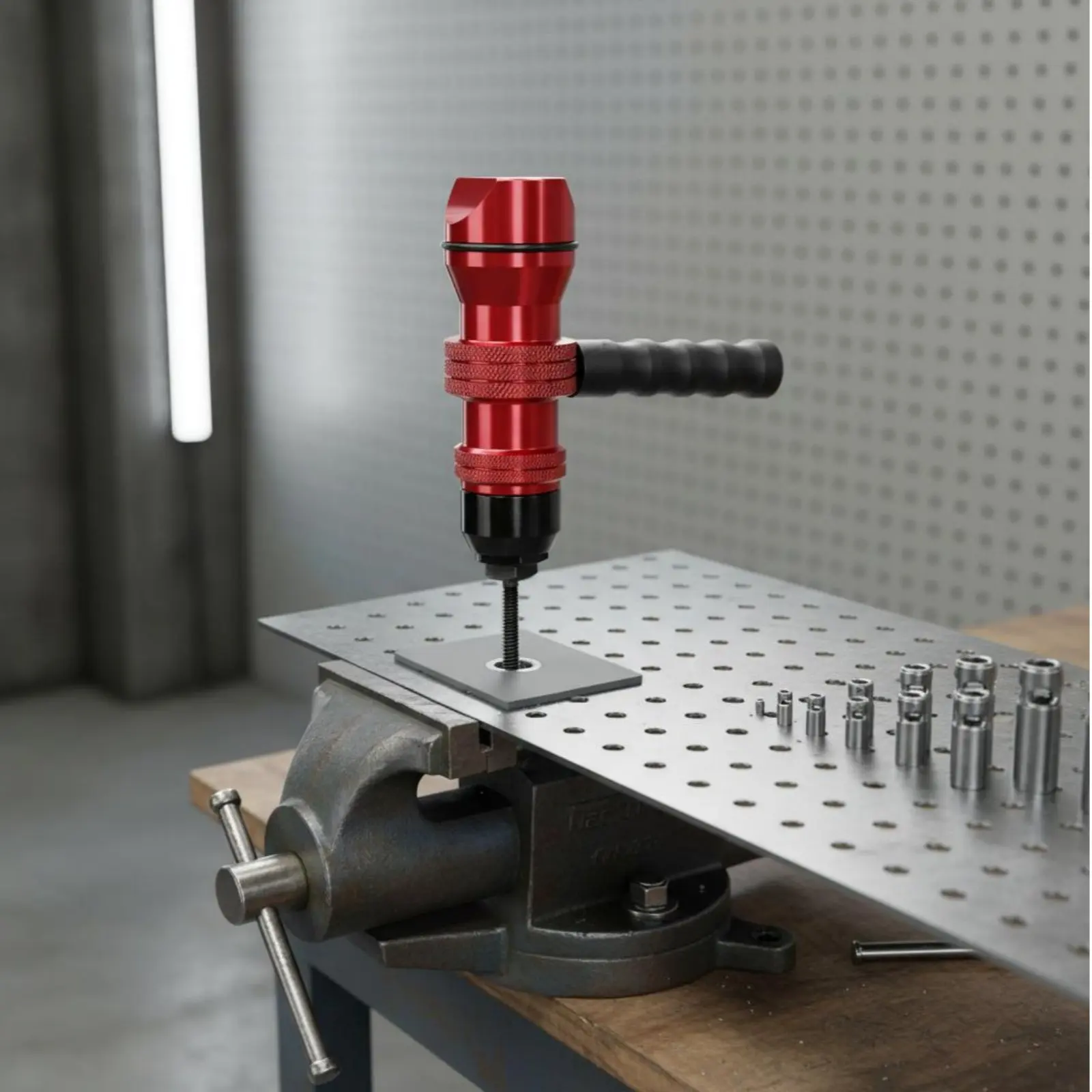 M3 M10 Rivnut Adapter Multiple Sizes Rivet Nut Adapter Rivet Nut Mandrel Set Wear-Resistant Portable Case for Workshop