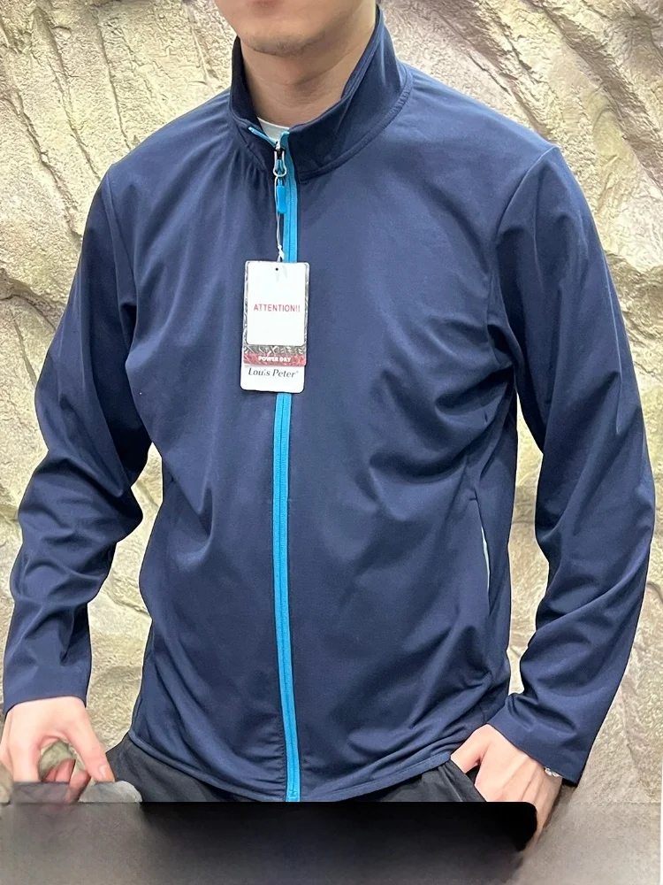 

Lightweight Outdoor Men's Jaet Stand Collar Zipper Closure Polyester Fiber Stand Fit Youth Sle Autumn Faion