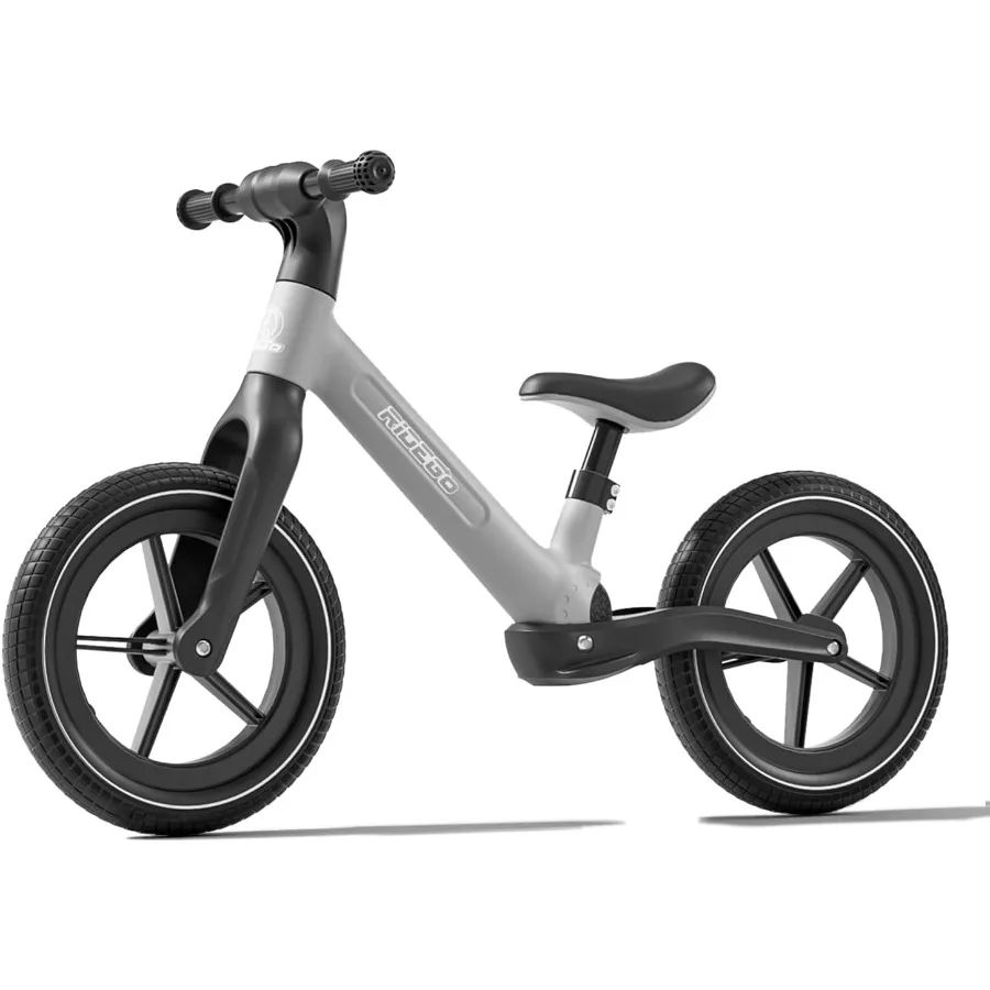 14インチバランスバイク、3～6歳向け、軽量幼児用自転車、空気入りゴムタイヤ、調節可能なシート、丈夫なプッシュバイク、ギフトに最適