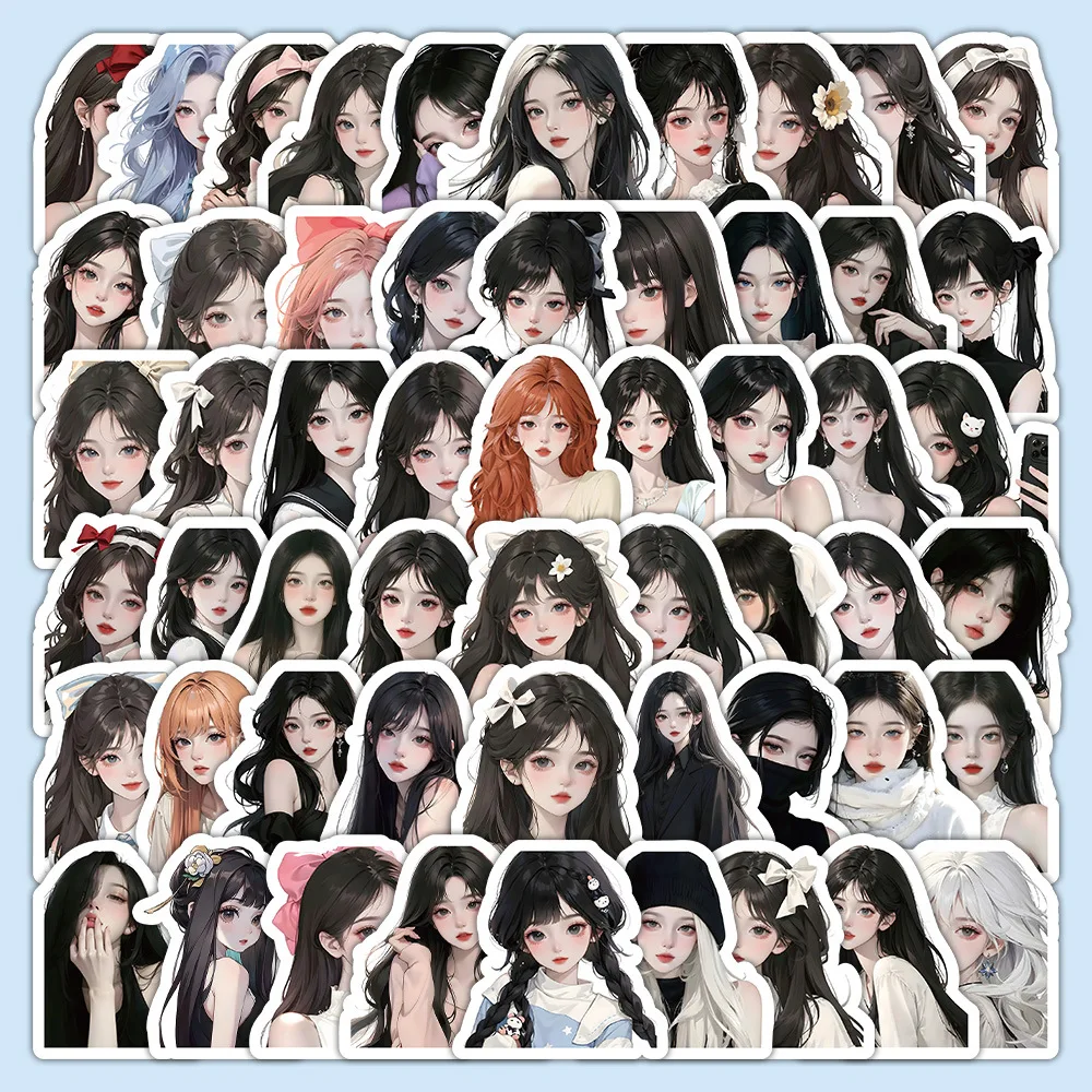 50/100pcs Anime Sexy Mixed Girl Waifu Graffiti Stickers Phone Luggage Laptop DIY Manga Pretty Girls Avatar Sticker Party Gift